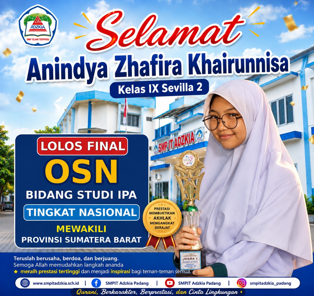 🏆 Selamat dan Sukses Anindya Zhafira Khairunnisa