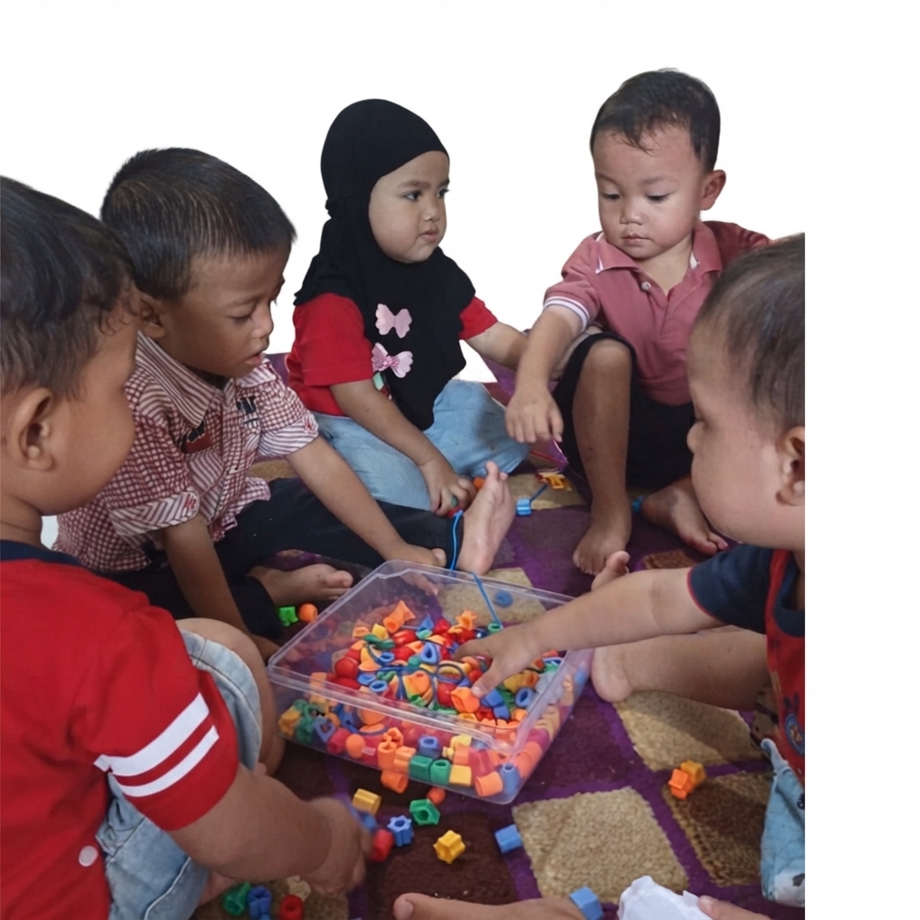 Sewrunya meronce bersama kelas Fitrah