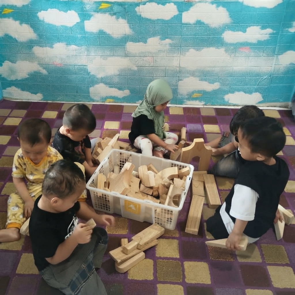 Bermain Balok bersama kelas Fitrah